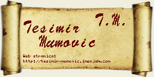 Tešimir Mumović vizit kartica